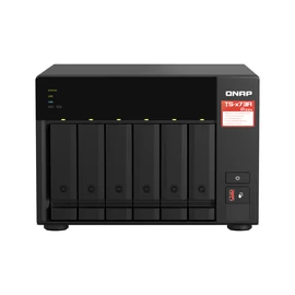 QNAP TS-673A NAS Tower Ryzen Embedded V1500B 8 GB DDR4 0 TB QNAP Turbo System Fekete