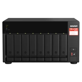QNAP TS-873A NAS Tower Ryzen Embedded V1500B 8 GB DDR4 0 TB QNAP Turbo System Fekete
