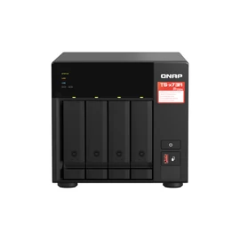 QNAP TS-473A NAS Tower Ryzen Embedded V1500B 8 GB DDR4 0 TB QNAP Turbo System Fekete