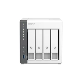 QNAP TS-433 NAS Tower Kar Cortex-A55 4 GB 0 TB QNAP QTS Fehér