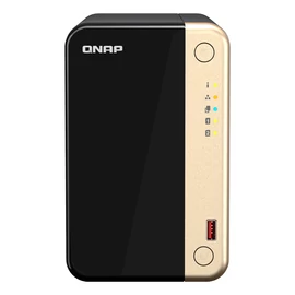 QNAP TS-264 NAS Tower Intel® Celeron® N5095 8 GB 0 TB QNAP QTS Fekete, Arany
