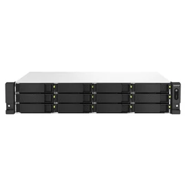 QNAP TS-1264U-RP NAS Rack (2U) Intel® Celeron® 8 GB DDR4 0 TB QNAP QTS Alumínium, Fekete