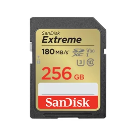 EXTREME 256GB SDXC MEMORY CARD 180MB/S 130MB/S UHS-I CLASS10 U3