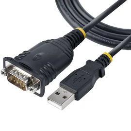 StarTech.com 1P3FP-USB-SERIAL csatlakozó átlakító DB-9 USB Type-A Fekete