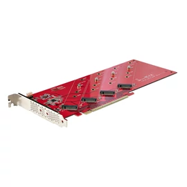 StarTech.com QUAD-M2-PCIE-CARD-B csatlakozókártya/illesztő Belső M.2