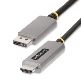 StarTech.com 133DISPLAYPORTHDMI21 video átalakító kábel 2 M DisplayPort HDMI Fekete, Ezüst