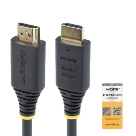 StarTech.com HDMI2-CABLE-4K60-50C HDMI kábel 0,5 M HDMI A-típus (Standard) Fekete