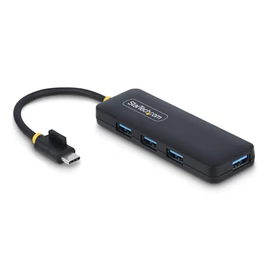 StarTech.com H5C4A-USB-HUB hálózati csatlakozó USB 3.2 Gen 1 (3.1 Gen 1) Type-C 5000 Mbit/s Fekete