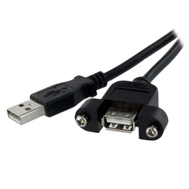 StarTech.com USBPNLAFAM1 USB kábel USB 2.0 0,3 M USB A Fekete
