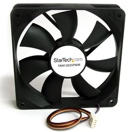 StarTech.com FAN12025PWM számítógépes hűtőrendszer Számítógép ház Ventilátor 12 cm Fekete