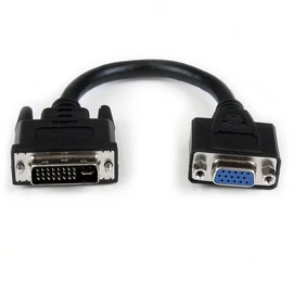 StarTech.com DVIVGAMF8IN video átalakító kábel 0,203 M DVI-I VGA Fekete