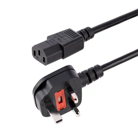 StarTech.com PXT101UK3M tápkábel Fekete 3 M C13 csatlakozó BS 1363