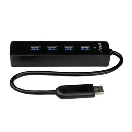 StarTech.com ST4300PBU3 hálózati csatlakozó USB 3.2 Gen 1 (3.1 Gen 1) Type-A 5000 Mbit/s Fekete