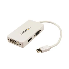 StarTech.com MDP2VGDVHDW video átalakító kábel 0,15 M Mini DisplayPort DVI-D + VGA (D-Sub) + HDMI Fehér