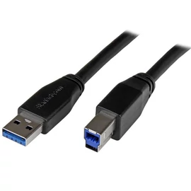 StarTech.com USB3SAB5M USB kábel USB 3.2 Gen 1 (3.1 Gen 1) 5 M USB A USB B Fekete