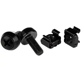 100 PKG M6 SCREWS + CAGE NUTS M6 CAGE NUTS M6X12MM BLACK