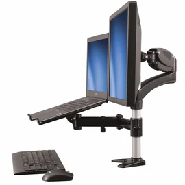 StarTech.com ARMUNONB asztali TV konzol 68,6 cm (27") Alumínium, Fekete