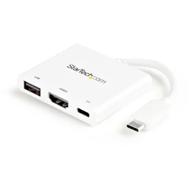 StarTech.com CDP2HDUACPW dokkoló állomás és port replikátor Vezetékes USB 3.2 Gen 1 (3.1 Gen 1) Type-C Fehér