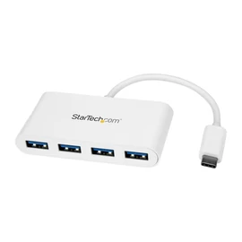 StarTech.com HB30C4ABW hálózati csatlakozó USB 3.2 Gen 1 (3.1 Gen 1) Type-C 5000 Mbit/s Fehér