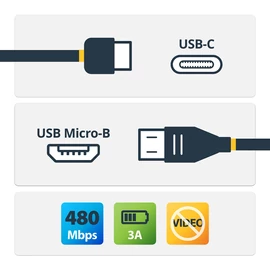 StarTech.com USB2CUB2M USB kábel USB 2.0 2 M USB C Micro-USB B Fekete