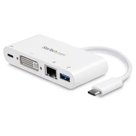 StarTech.com DKT30CDVPD dokkoló állomás és port replikátor Vezetékes USB 3.2 Gen 1 (3.1 Gen 1) Type-C Fehér