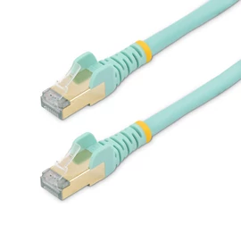 StarTech.com 6ASPAT1MAQ hálózati kábel Türkizkék 1 M Cat6a U/FTP (STP)