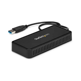 StarTech.com USBA2DPGB dokkoló állomás és port replikátor Vezetékes USB 3.2 Gen 1 (3.1 Gen 1) Type-A Fekete