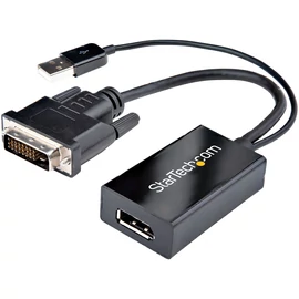 StarTech.com DVI2DP2 video átalakító kábel 0,254 M DVI-D DisplayPort Fekete