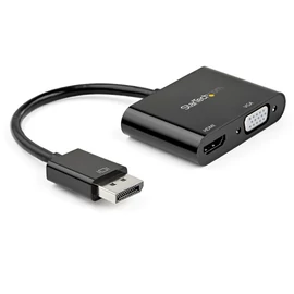 StarTech.com DP2VGAHD20 video átalakító kábel DisplayPort HDMI + VGA (D-Sub) Fekete