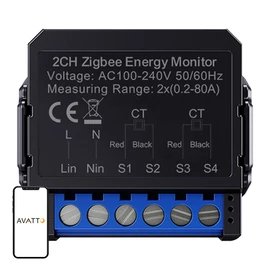Avatto ZigBee intelligens kétirányú energia mérő ZWPM16-2