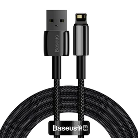 Baseus Tungsten Gold USB-Lightning kábel, 2,4A, 2m (fekete)
