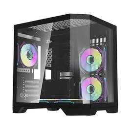 Darkflash FT350 számítógépház + 5 ARGB ventilátor (fekete)