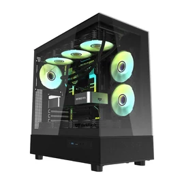 Darkflash DPX90 számítógépház (fekete) + 3 ventilátor