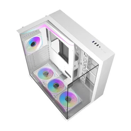 Darkflash TH285 számítógépház + 4 ventilátor (fehér)