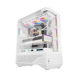 Darkflash DY460 számítógépház (fehér) + 4 ARGB ventilátorok
