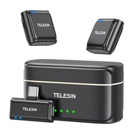 TELESIN vezeték nélküli nyakkendő mikrofon + powerbank telefonokhoz (USB-C)