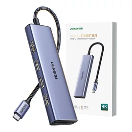UGREEN CM511 USB-C–HDMI adapter, 3× USB-A 3.0, SD/TF