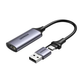 UGREEN CM489 HDMI digitális rögzítő kártya, 4K 60Hz, USB + USB-C