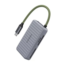 UGREEN CM868 USB-C kártyaolvasó, 2xSD 1xTF 170Mbps (szürke)