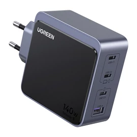 Ugreen Nexode S 140W, GaN, 3x USB-C + USB hálózati töltő (szürke)