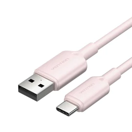USB 2.0 A és USB-C 3A közötti kábel Vention CTQPH 2M (rózsaszín)