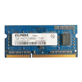 1GB, DDR3, 1066MHz notebook memória (PC3-8500S-7-10-B1, EBJ10UE8BDS0-AE-F)