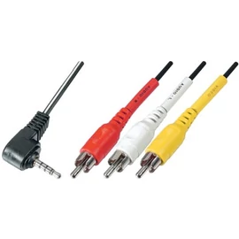 4 pólusú 3,5 mm-es dugó - 3 x RCA dugó vc 20-2 CABLE-442/1,5 videókamerákhoz