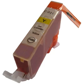 CLI-521 Y festékpatron, utángyártott, chipes, sárga, QP