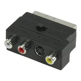 SCART dugó - 3*RCA (audió/videó) + SVIDEO átalakító CVGP31902BK 05161