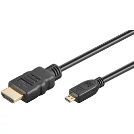 HDMI A - micro HDMI A 1.3C/1.4 3D ethernet kábel, 1,5 méter 4k 60Hz