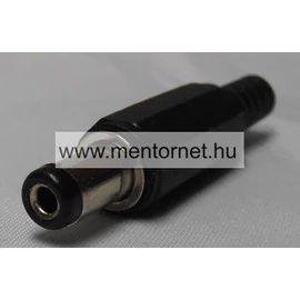 Táp dugó, 5,5*2,1*9,5mm, szerelhető vég T104
