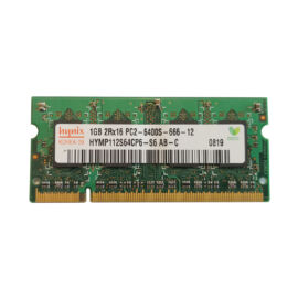 1GB, DDR2, 800MHz notebook memória (PC2-6400S-666, HYMP112S64CP6-S6)