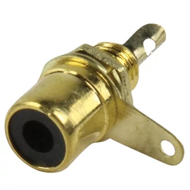 RCA aljzat - forrasztható - fekete CC-116 05085FK 