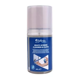 Tisztítófolyadék, képernyőhöz, pumpás, kendővel, 200 ml